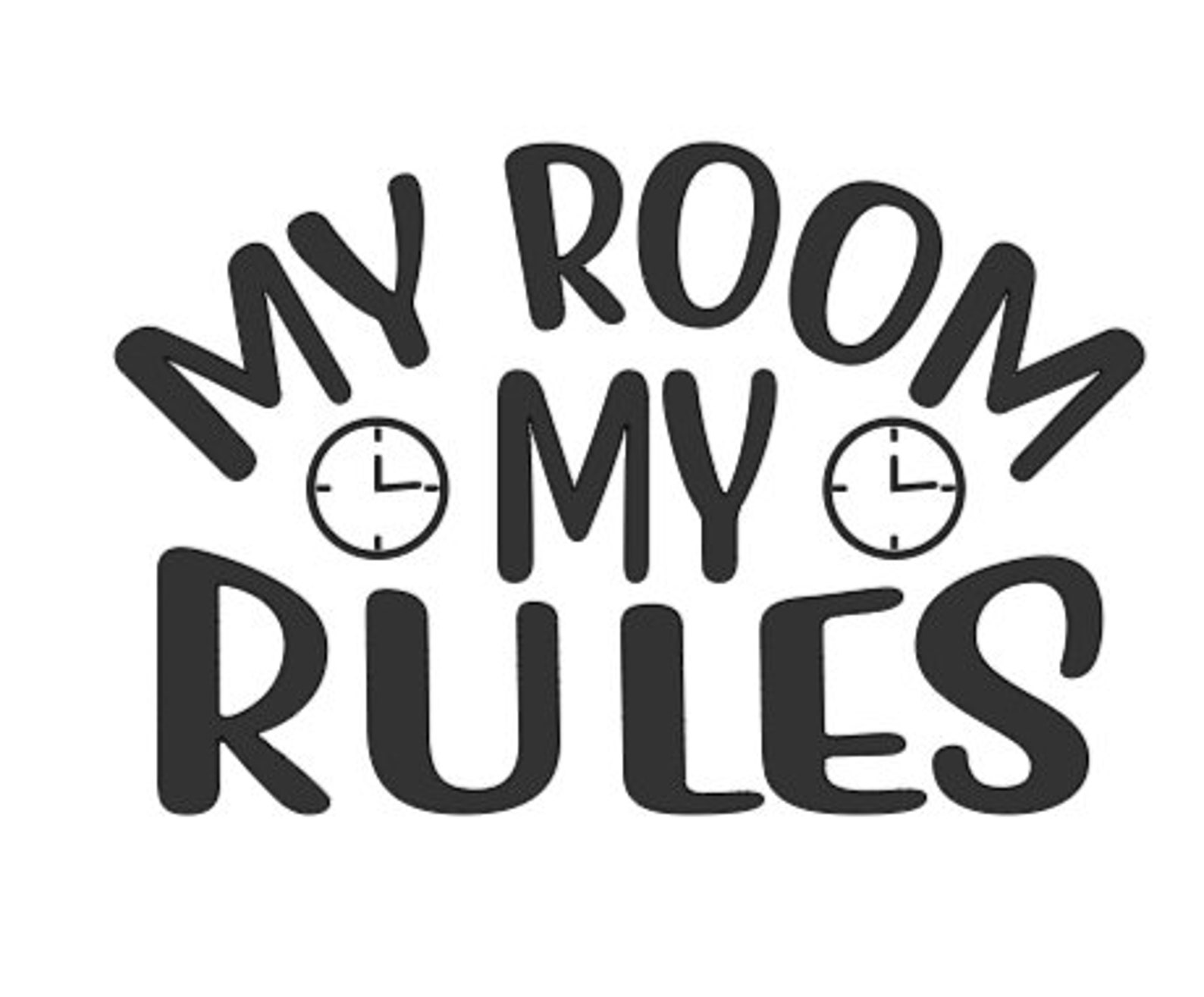 Permanent My Room My Rules Decal Cut From Permanent Siser | Etsy