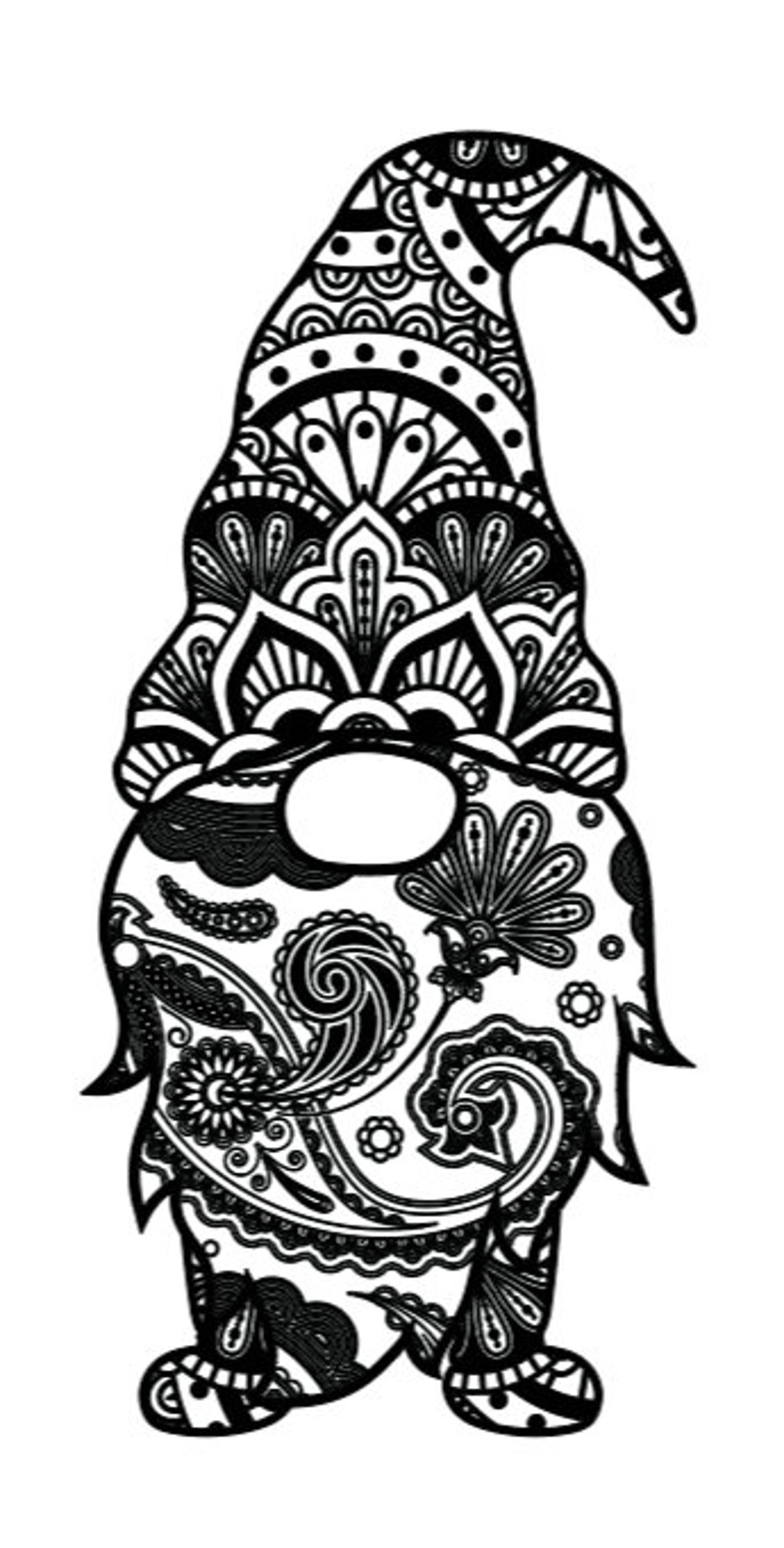 Permanent Gnome 2 Mandala Decal Cut From Permanent Siser | Etsy