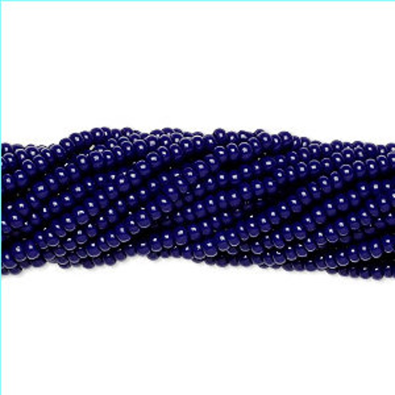 6823SB appr 3900-4000 pc 110 Czech Seed Bead Opaque Cobalt Preciosa 2mm #11-6 Strand Half Hank