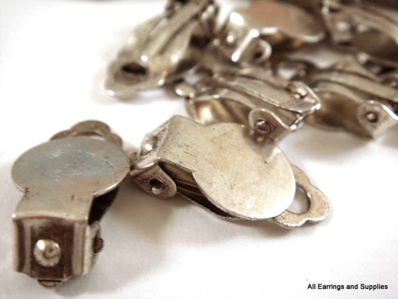 10 Clip on Earring Antique Silver LF/NF 18x12mm 10mm Tray 10 Etsy