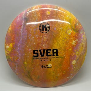 Kastaplast K1 Line SVEA- Midrange Disc Golf Disc- [Flight Numbers 5/6/-1/0 174 grams- (Custom- Original Color: White) Used= 8/10