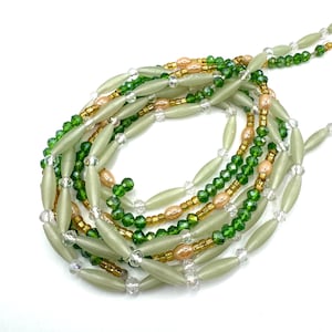 2pcs set Oval glow in d dark mix Ghana waist Beads Belly Chain Weight control African beads belly beads Weight Tracker Beads Nigerian Beads