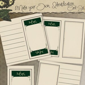 Créez vos propres cartes d'identité imprimables pour des carnets de nature, carnets d'art, albums de coupures, lapbooks, projets scolaires, collage
