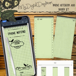 Hyperlinked Digital Pastel Notebook and Binder System Set for iPhone, PDF, use in any notetaking app image 1