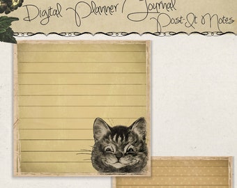 Planificador digital y diario Stickie Notes Louis Wain Cats