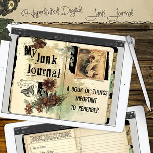 Hyperlinked Digital Tabbed Junk Journal Planner for Noteshelf | Etsy