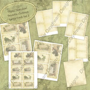 Printable Recipe Card Kit Gift Tag Set Christmas Set 3 - Etsy
