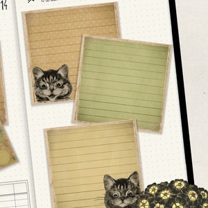 Digital Planner and Journal Stickie Notes Louis Wain Cats image 5