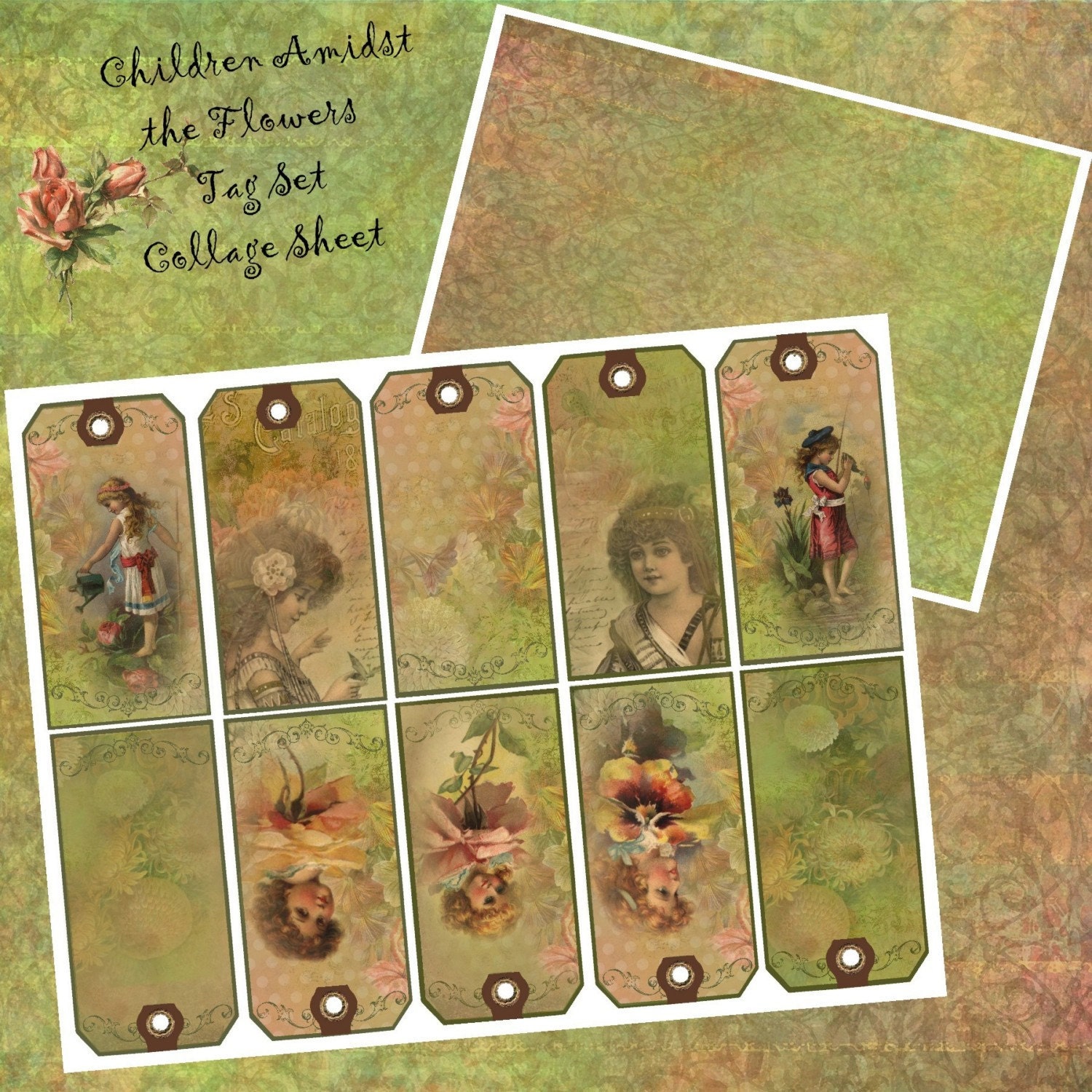 Instant Download Digital Printable Gift Tag Kit Collage Sheet Etsy