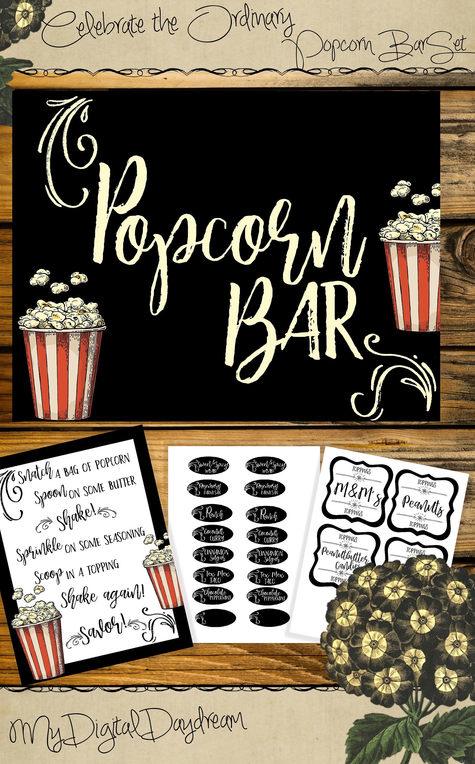 Digital Download Popcorn Bar Party Set Signs Flavor Stickers Topping Labels - Etsy digital-download-popcorn-bar-party-set-signs-flavor-stickers-topping-labels-etsy