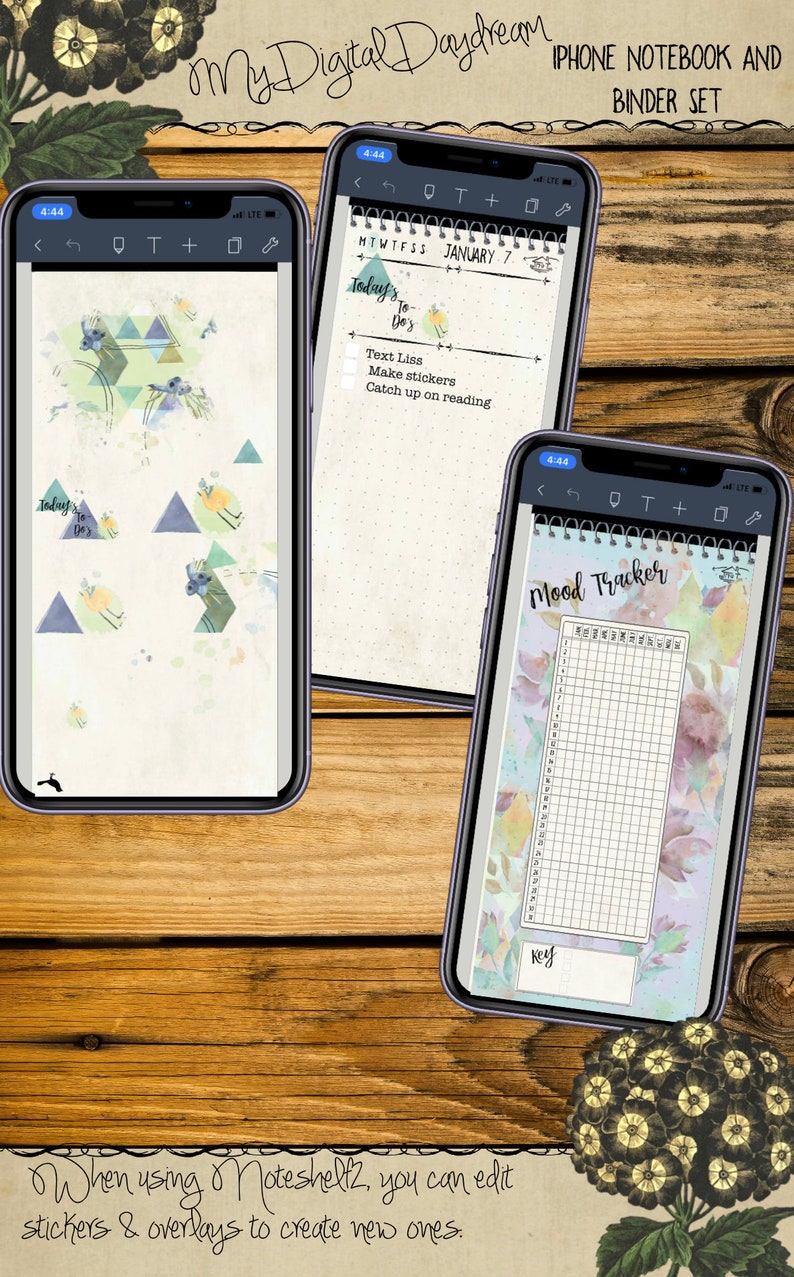 Hyperlinked Digital Pastel Notebook and Binder System Set for iPhone, PDF, use in any notetaking app image 7