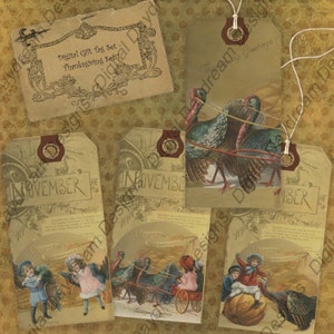 Thanksgiving, Set 2 Instant Download Printable Gift Tags