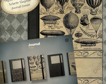 Instant Download iPad Notebook Covers for use in Journal apps - Eclectic Elegance Digital Printable