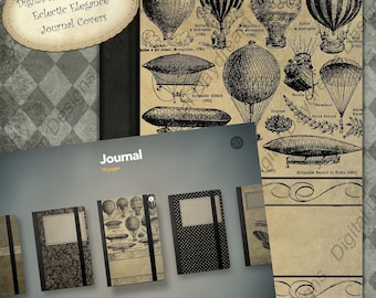 Instant Download iPad Notebook Covers for use in Journal apps - Eclectic Elegance Digital Printable