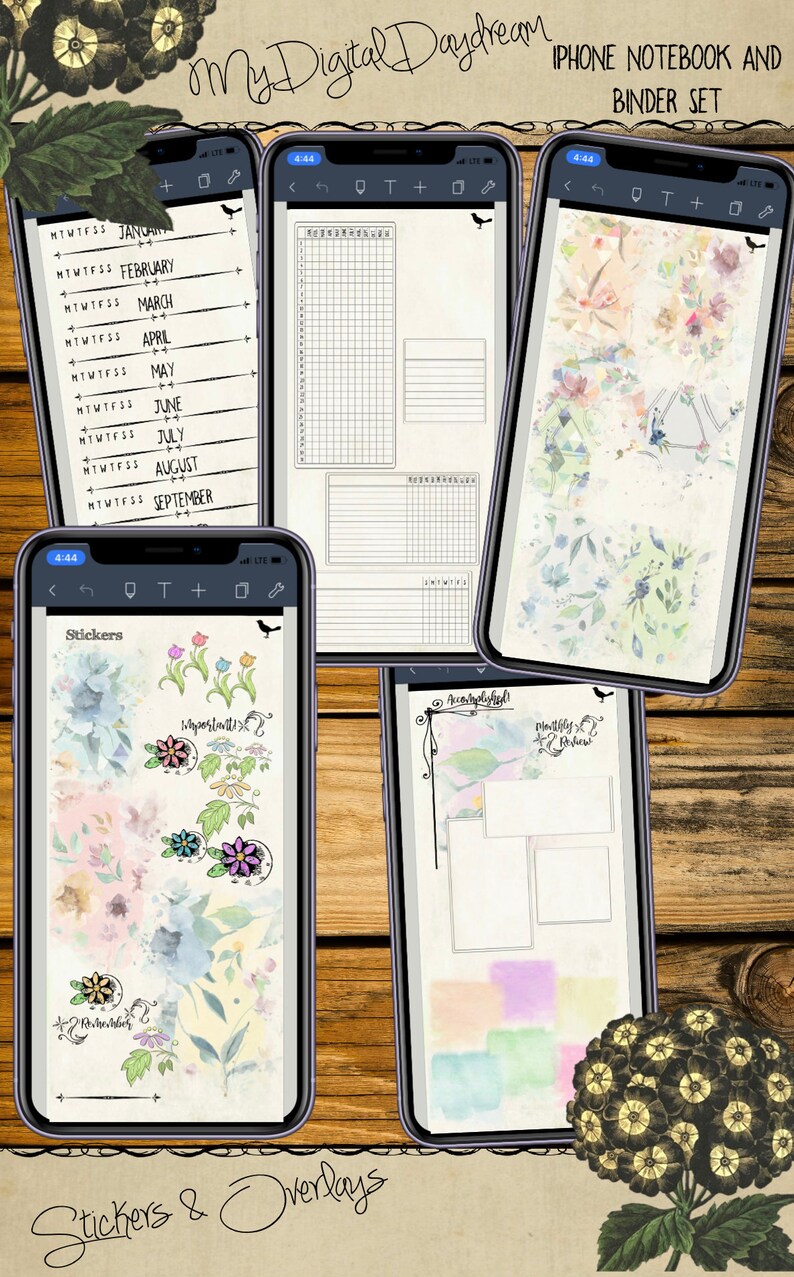 Hyperlinked Digital Pastel Notebook and Binder System Set for iPhone, PDF, use in any notetaking app image 6