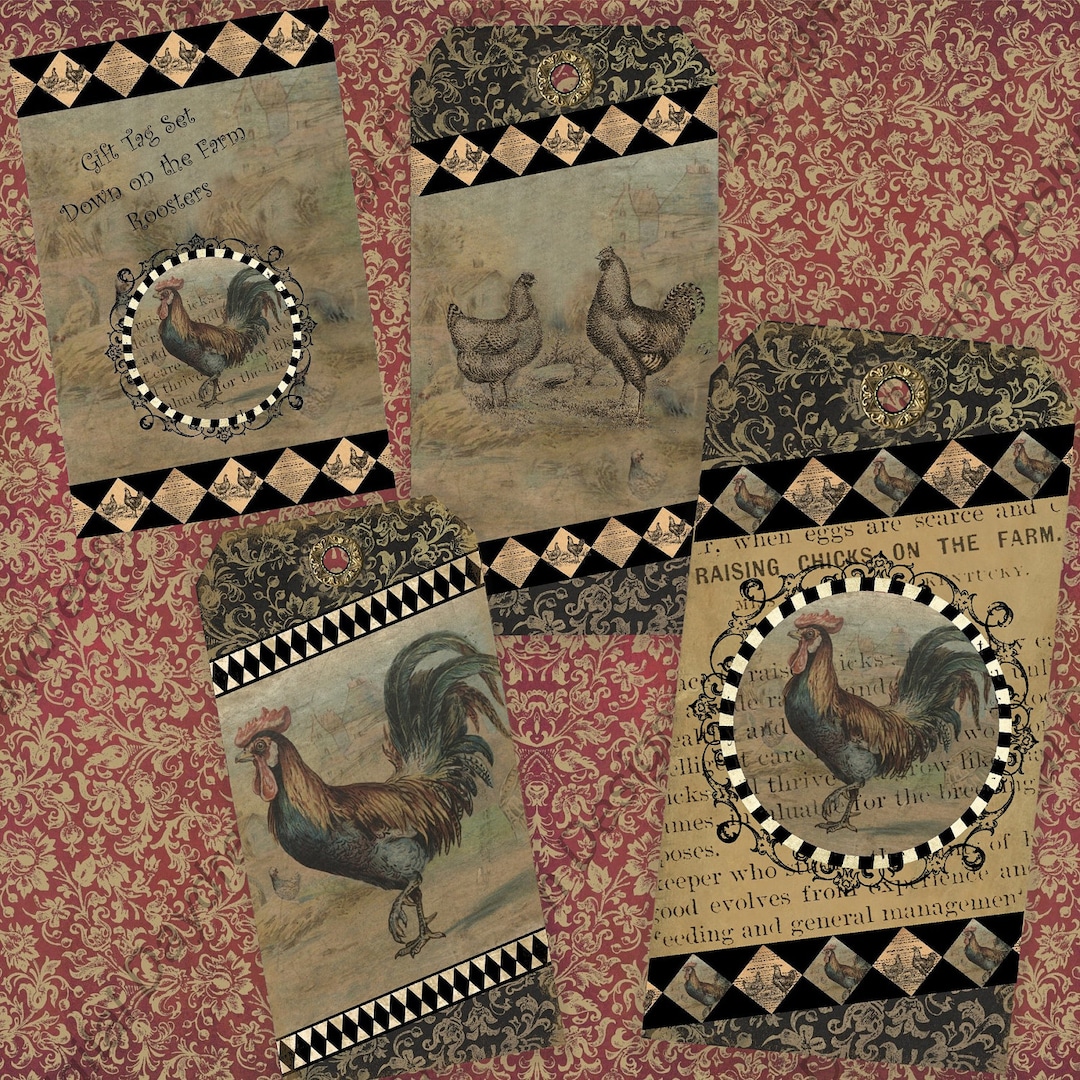 Digital Printable Instant Download Printable Collage Sheet Gift Tag Set ...