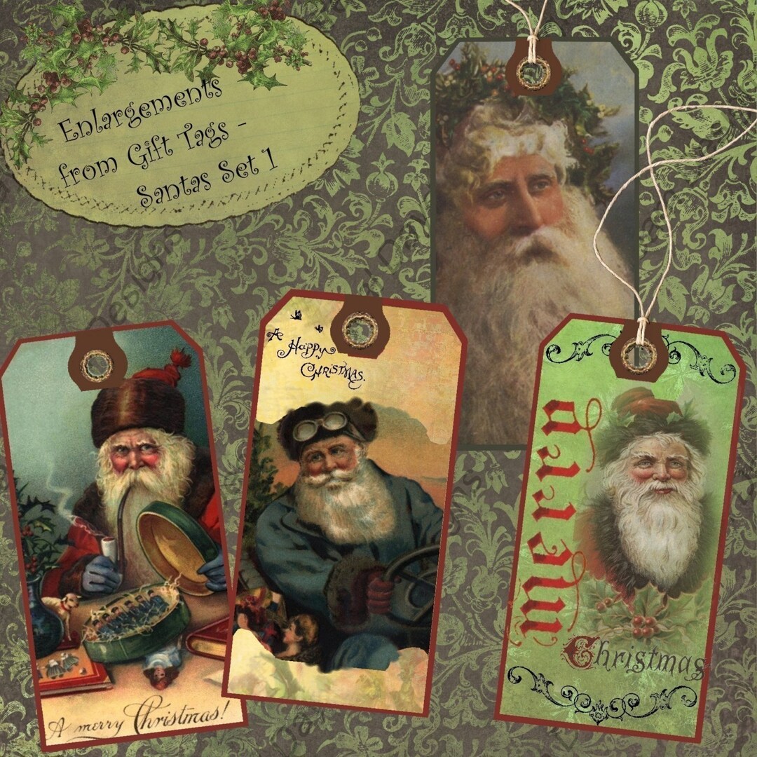 Instant Digital Download Printable Collage Sheet Gift Tag Set ...