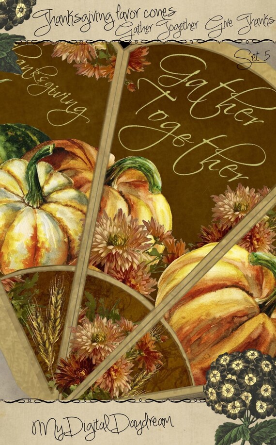 Printable Thanksgiving Victorian Favor Cone Kit Cornucopia Candy Cone Diy Party Decor Instant Download Digital Diy Kit Gather Give Thanks Printable Thanksgiving Victorian Favor Cone Kit Cornucopia Candy Cone Diy Party Decor Instant Download Digital Diy Kit Gather Give Thanks