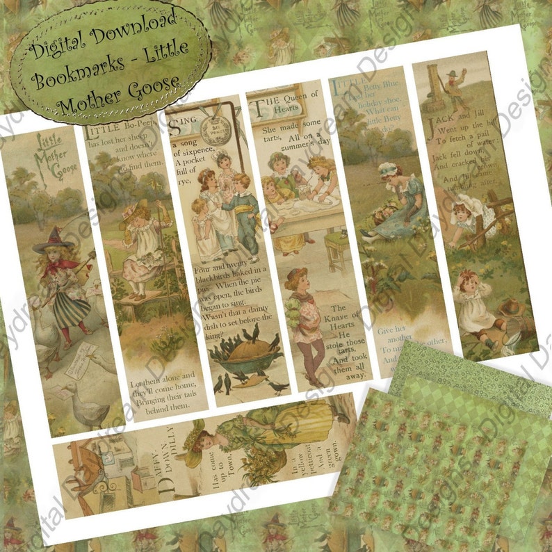 Instant Download Printable Bookmarks, Printable Party Favors Little ...