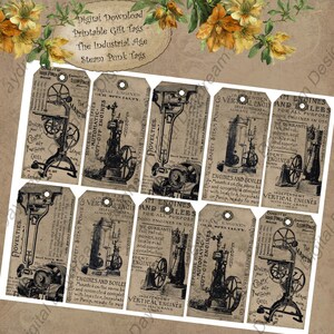 Tag Set Instant Download Digital Printable Collage Sheet Gift - Etsy