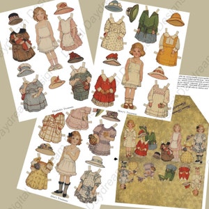 Instant Download Digital Frances Brundage Printable Paper Doll Kit Instant Download