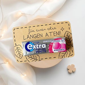 試験のための印刷可能な幸運のお守り、試験準備用、試験用のチューインガムギフト、頑張ってください、ストレスの多い時期用