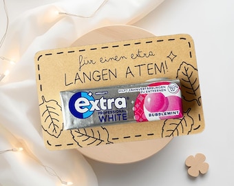 Printable good luck charm for exams, for exam preparation, chewing gum gift for exams, hang in there, for stressful times