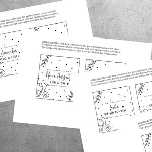 7 Printable Tea Bag Sleeves, PDF Template – Tea Gift Idea, Tea Gift Label, DIY Tea Bag Packaging, Digital Download image 5