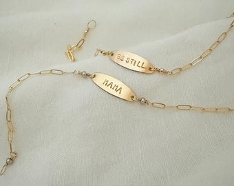 Oval ID style bracelet