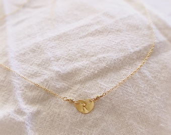 Heart initial necklace