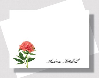 Blush Coral Pink & Deep Red Watercolour Rose Personalized Wedding Thank You C. Blush Coral Pink & Deep Red Watercolour Rose Personalized Wedding Thank You C.