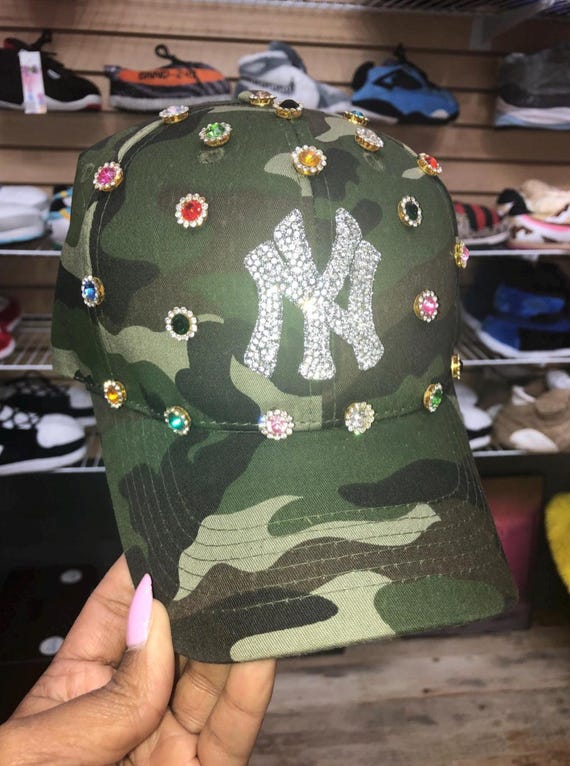 Bling NY Rhinestone Logo Hat Viral Trend Streetwear Fashion  display picture 2