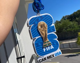 World Cup 2026 Jumbo Foam Necklace | Soccer Fan Gear | USA CAN MEX 2026 Chain Necklace | Stadium Outfit Accessory | World Cup Party Wear