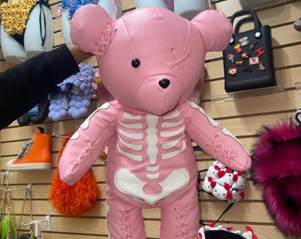 Mochila Urso Esqueleto Gótico - Ursinho de Pelúcia Divertido