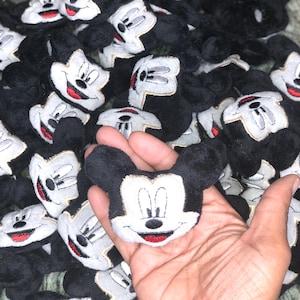 Mini Mickey Mouse Embroidered Plushies for customizing and designing wearable Streetwear art beanie hat