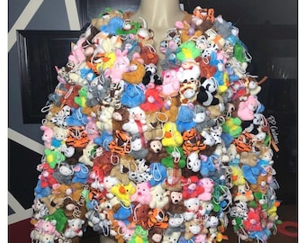 Mini plush animals Bomber Jacket UNISEX hot trend, streetwear, Streetstyle, Unique wearable art statement piece