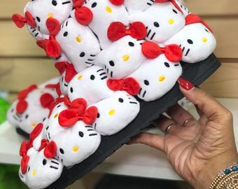 Kitty Plushie Boots Kawaii Style Streetwear Snow Boots Winter Streetwear Art