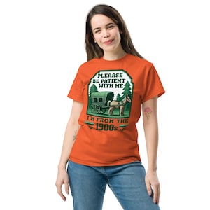 Vintage 8-Bit Pferd und Wagen T-Shirt - Retro 'Ich bin aus dem Jahr 1900' Design Unisex klassisches T-Shirt