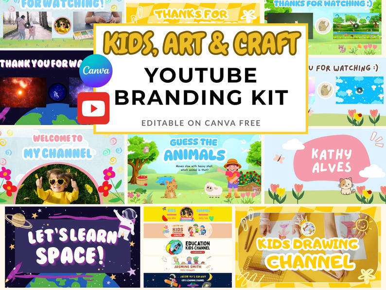 youtube channel template themes inspiration aesthetic branding kit intro outro banners templates ideas inspiration aesthetic diy canva template youtube editable banners png ipad computer quality aesthetic thumbnails for youtube channel ideas how to grow youtube attractive appealing thumbnail youtube design package kit channel design template youtube kit kids youtube channel kids enrichment learning education content kids art and craft space learning animals learning education channel youtube