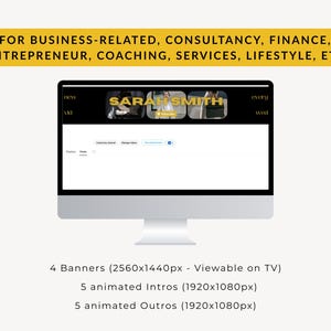 professional business youtube channel finance coaching entrepreneur podcast agency property business lifestyle beauty channel template themes inspiration aesthetic branding kit intro outro banners templates ideas inspiration aesthetic diy canva template youtube editable banners png ipad computer quality aesthetic thumbnails for youtube channel ideas how to grow youtube attractive appealing thumbnail youtube design package kit channel design template youtube kit
