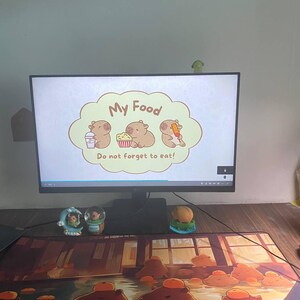 Kawaii Capybara Desk Mat Orange Onsen Japan Hot Spring Deskpad Anime Cute Capybara Aesthetic Inspiration Desk Mat Quality Keyboard Mat Office Desk Decor Anime Artistic Gift for her Work Space Laptop Mat Gaming Gift PC Setup Accessories Deskpad