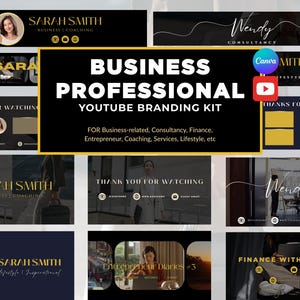 professional business youtube channel finance coaching entrepreneur podcast agency property business lifestyle beauty channel template themes inspiration aesthetic branding kit intro outro banners templates ideas inspiration aesthetic diy canva template youtube editable banners png ipad computer quality aesthetic thumbnails for youtube channel ideas how to grow youtube attractive appealing thumbnail youtube design package kit channel design template youtube kit