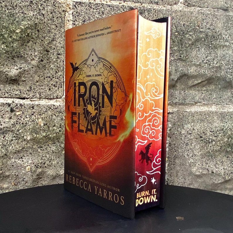 Fourth Wing | Iron Flame | Onyx Storm by Rebecca Yarros custom editions with optional foil cover and stenciled edges | Empyrean Series image 13