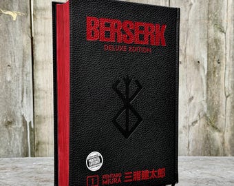 Édition de luxe personnalisée Berserk par Kentaro Miura | Bords peints et gravés au pochoir - Cadeau parfait pour les amateurs de mangas d'horreur !