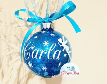 Adorno navideño de hadas, adorno personalizado, decoración de hadas, adorno de hadas, regalo de Navidad de la Hada Madrina, adorno folclórico