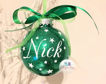 Bola de Navidad personalizada, Bola de Navidad, Bola con nombre, Regalo de Navidad, Adorno navideño, Adorno personalizado 2025