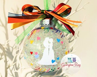 Lesbian Bauble, Same Sex Wedding Gift,  Christmas Bauble, Lesbian Ornament, Gay Gift, LGBTQ, Christmas Rainbow Bauble 2024