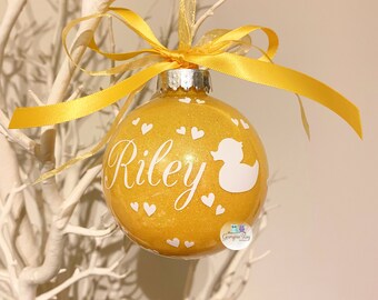 Adorno navideño personalizado de pato 2026, adorno de pato, regalo para amantes de los patos, decoración para el árbol de Navidad, recuerdo con nombre personalizado