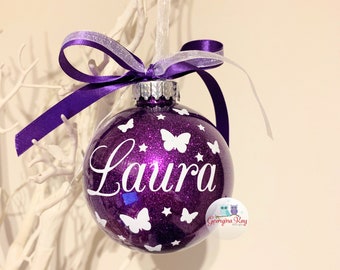 Adorno navideño personalizado de mariposa, adorno navideño de mariposa, adorno conmemorativo de mariposa, regalo de mariposa 2026