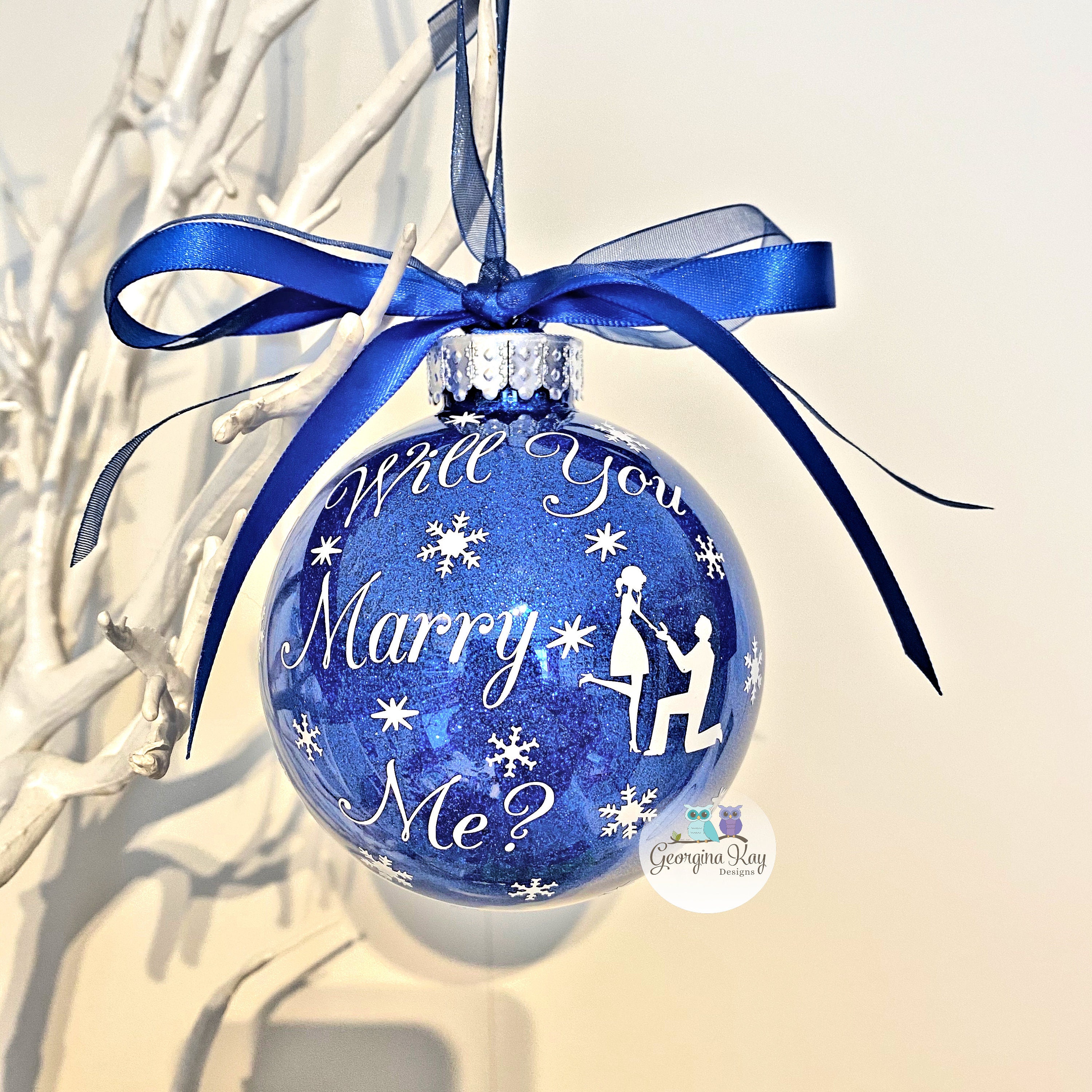 Will You Marry Me, Christmas Bauble, Proposal Bauble, Proposal Ornament ...